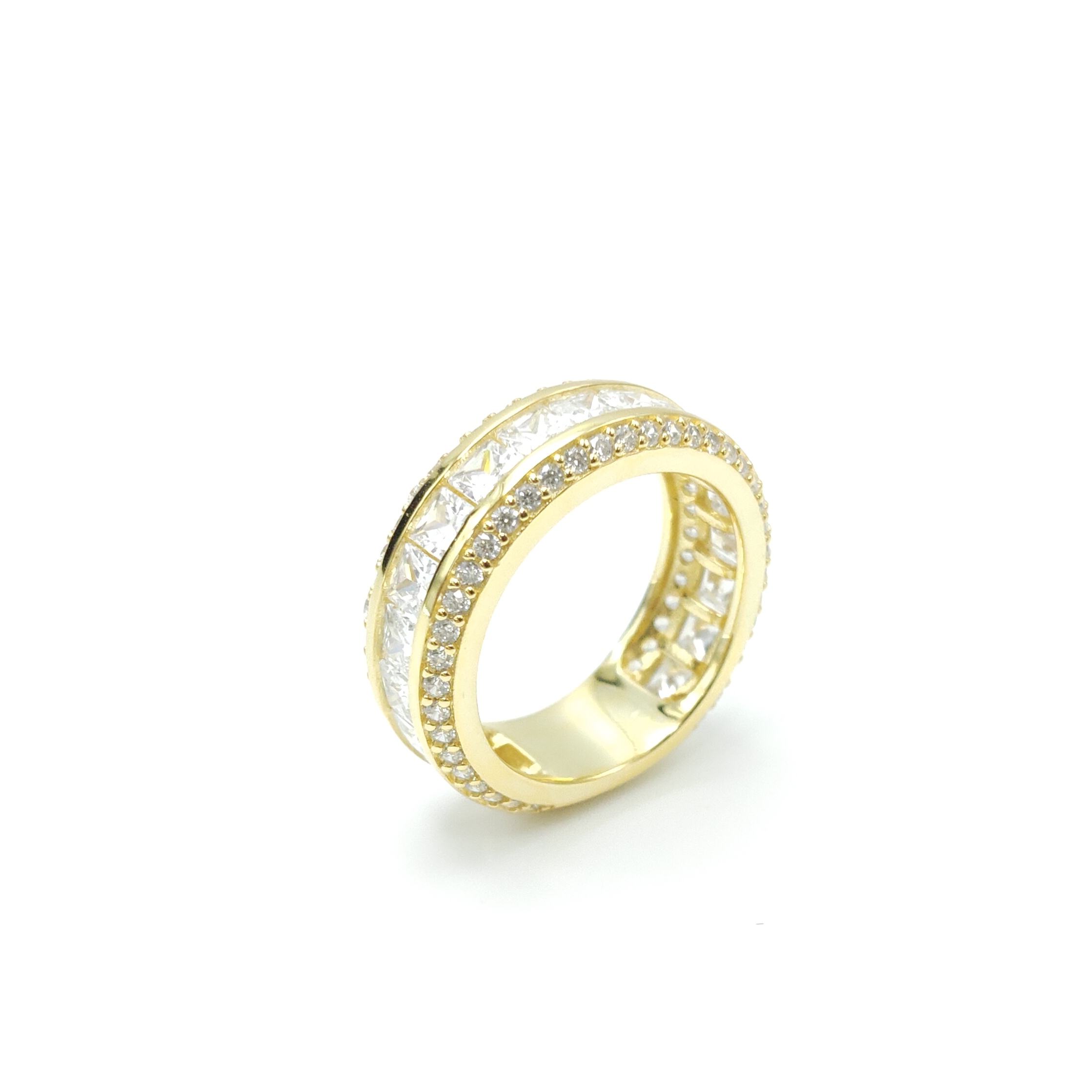 Men’s Channel Set Princess Cut Moissanite Ring