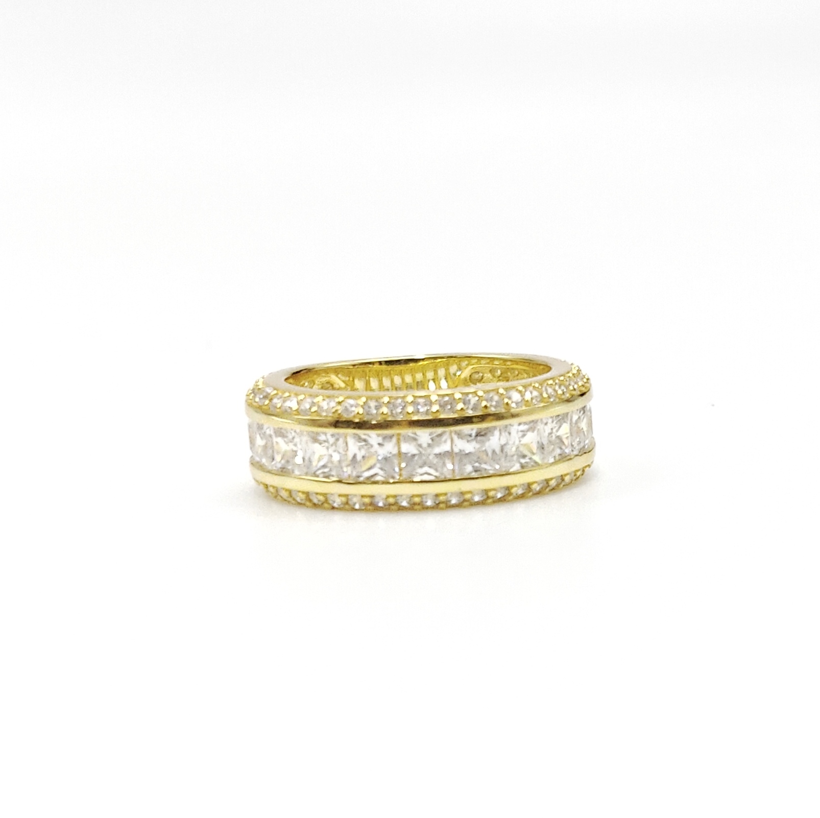 Men’s Channel Set Princess Cut Moissanite Ring