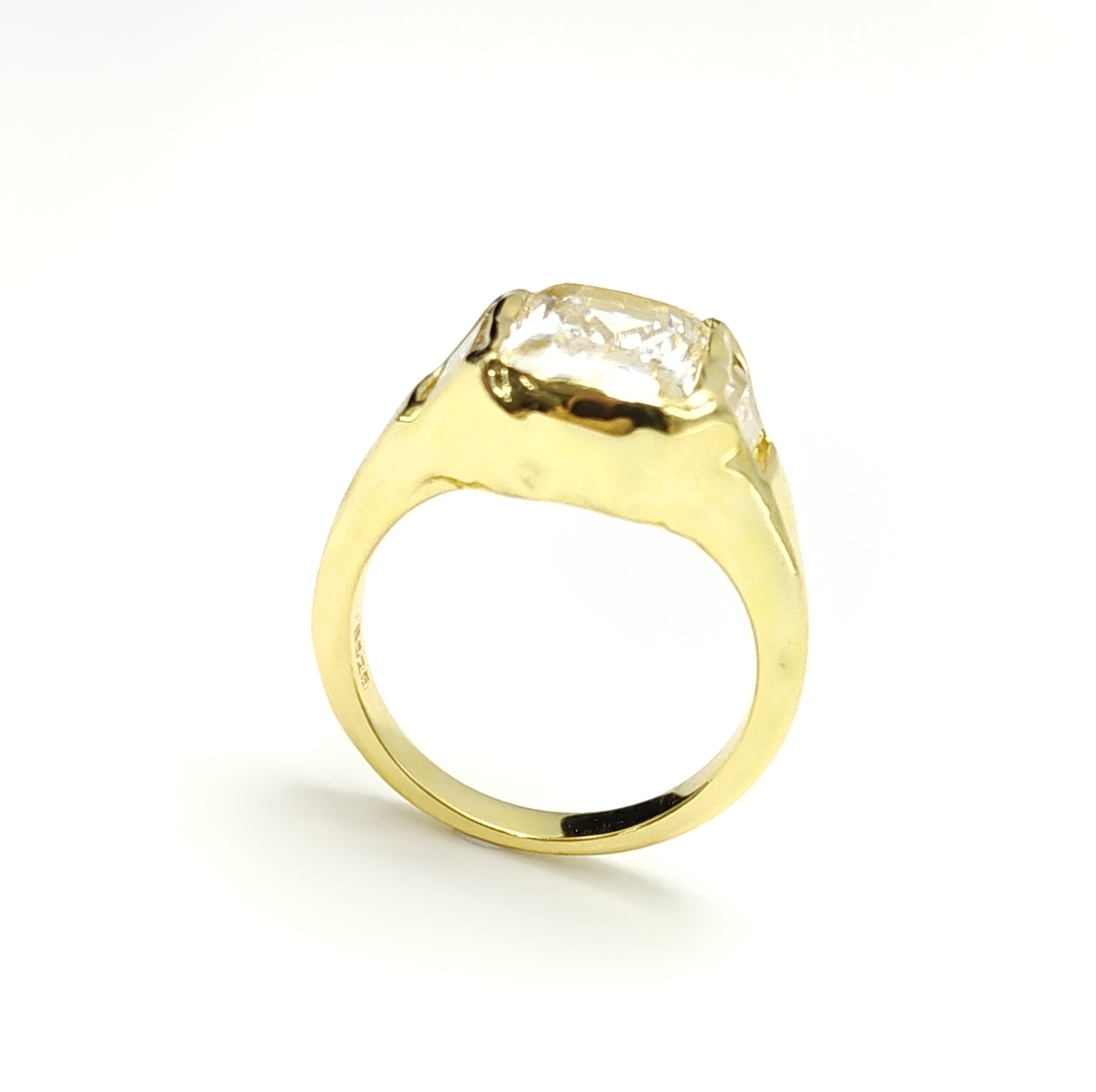 Radiant Cut Moissanite Golden Ring