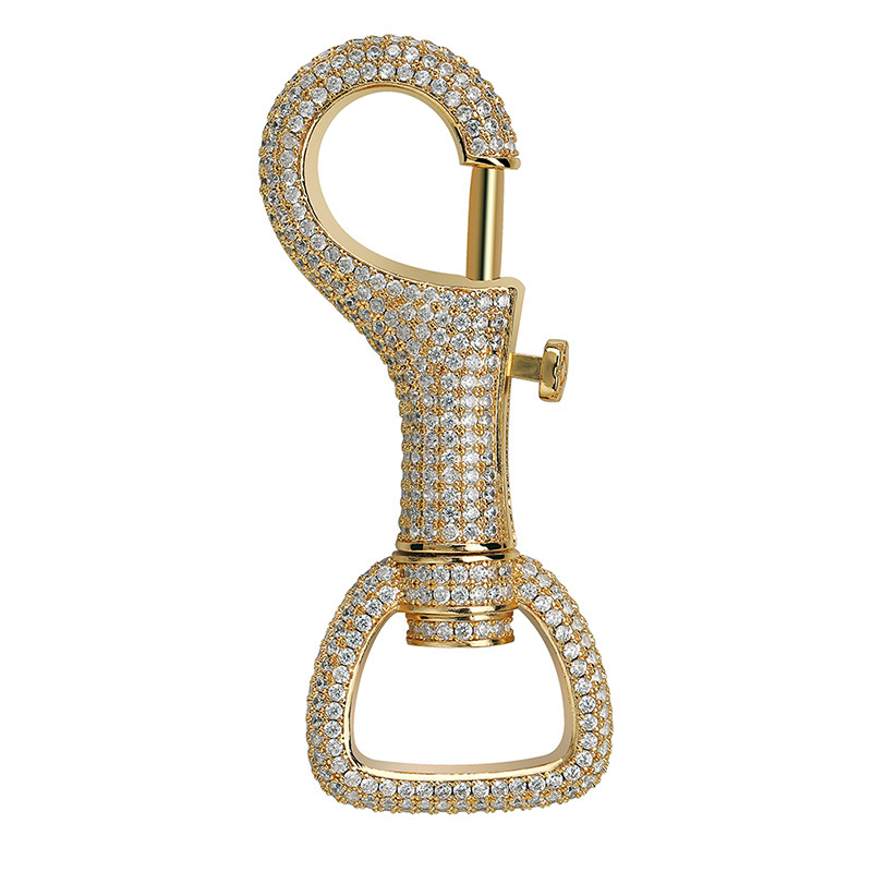 Full Zirconia Hip Hop Personalized Keychain Waistband Key Lock Chain