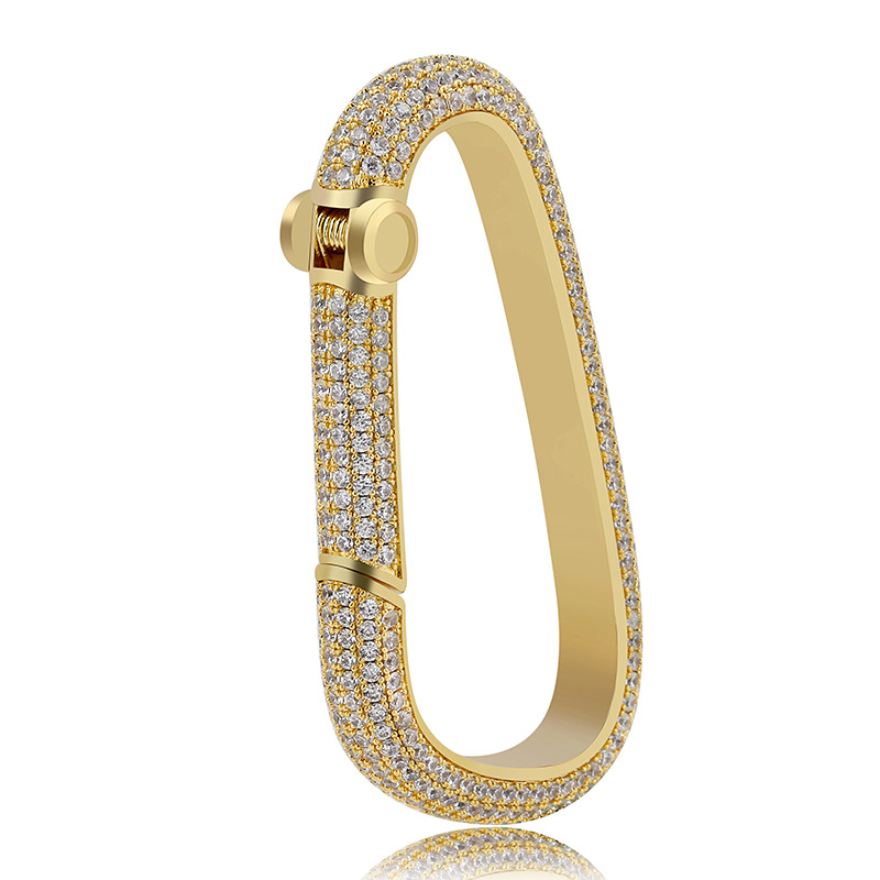 Full Zirconia Hip Hop Personalized Keychain Waistband Key Lock Chain