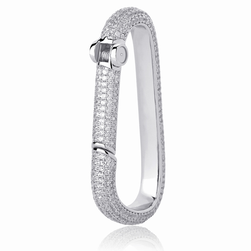 Full Zirconia Hip Hop Personalized Keychain Waistband Key Lock Chain