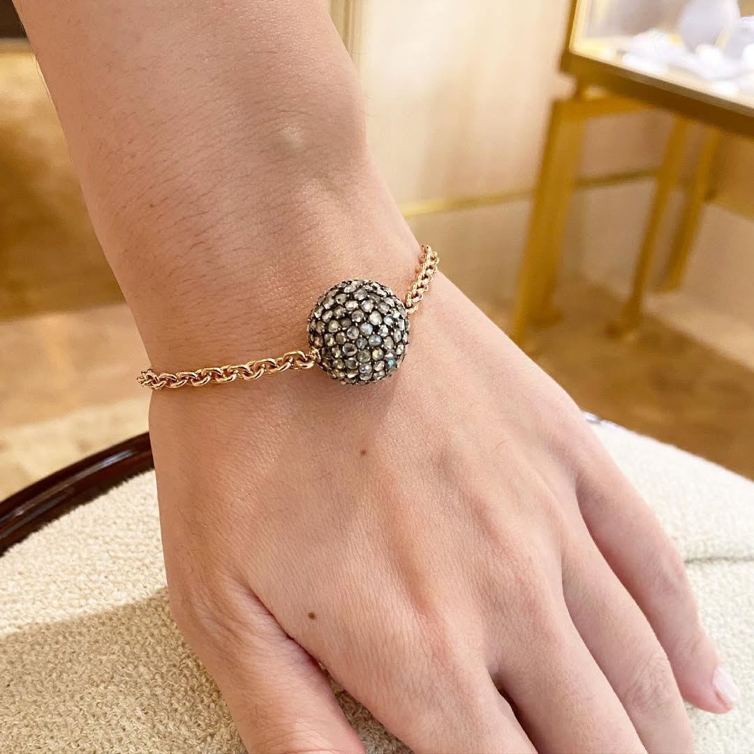 Sphere Design Rose Gold Bracelet Link