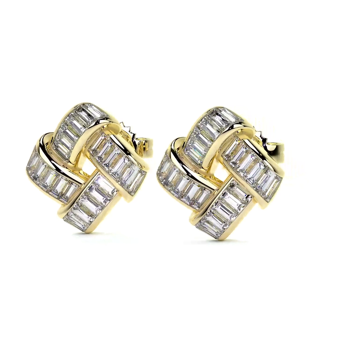 Basket Weave Stud Earrings 