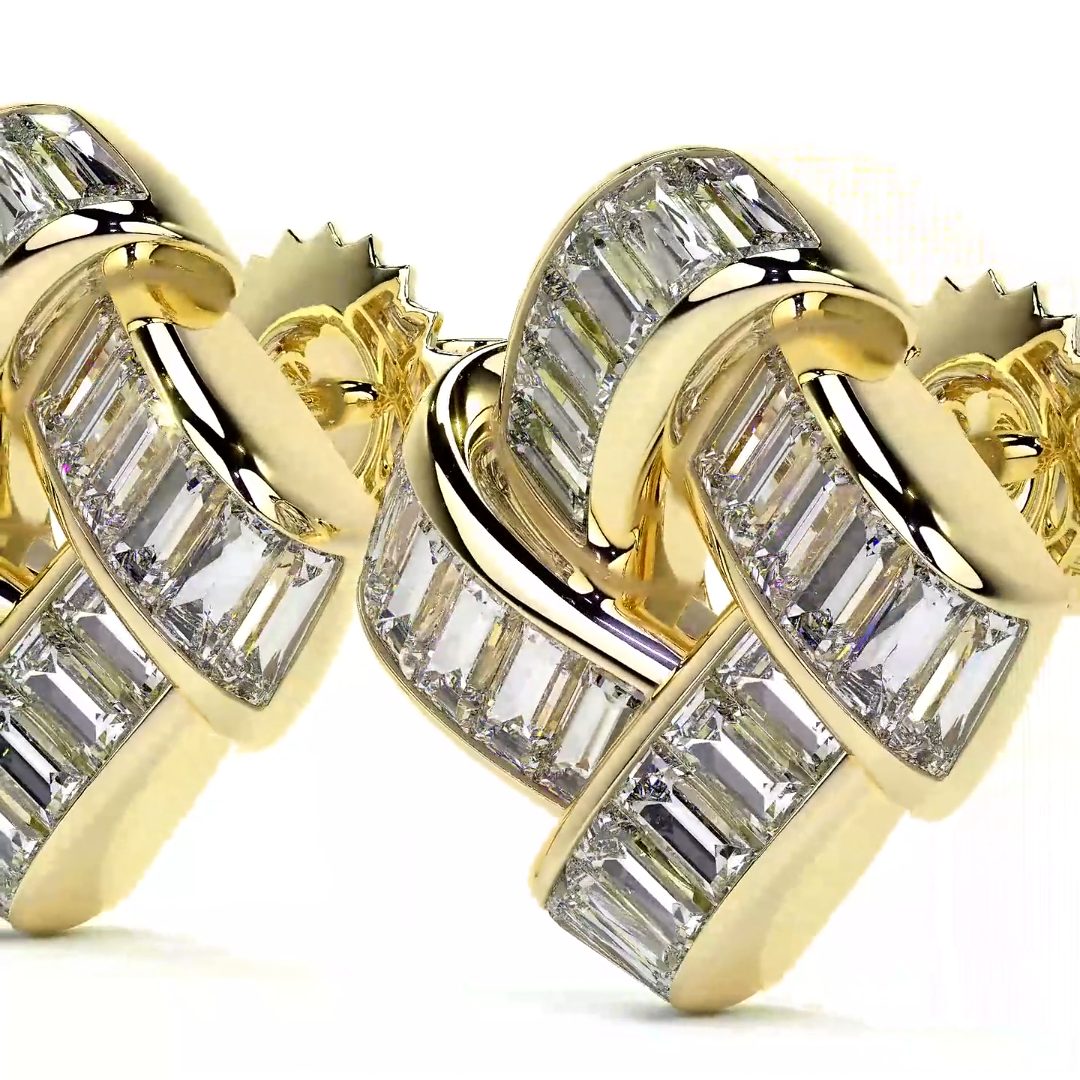 Basket Weave Stud Earrings 