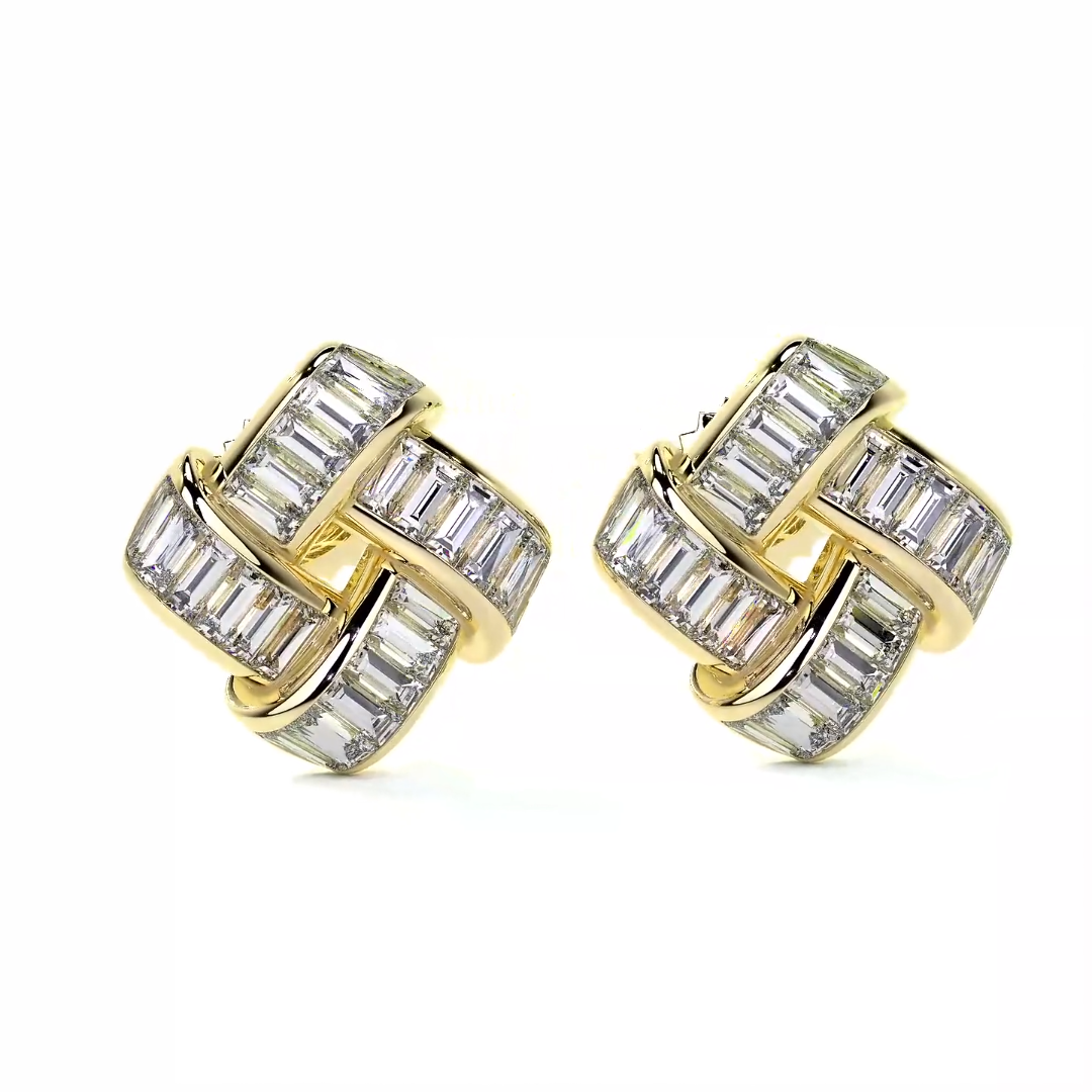 Basket Weave Stud Earrings 