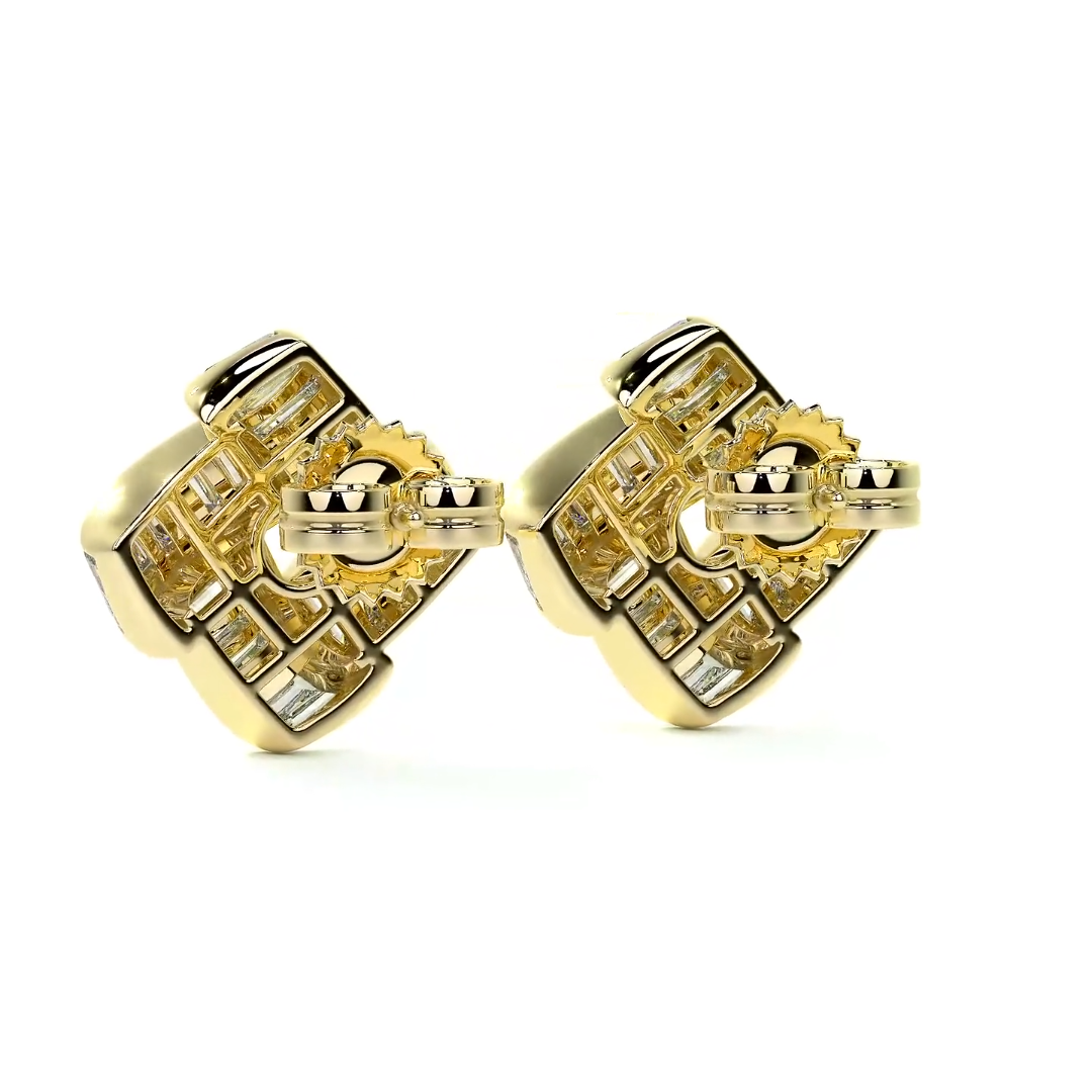 Basket Weave Stud Earrings 