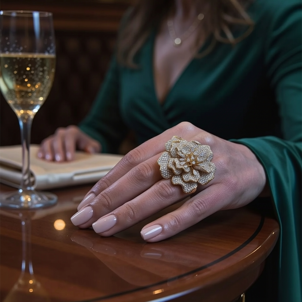 7.95ct Luxury Flower Design Cocktail Ring