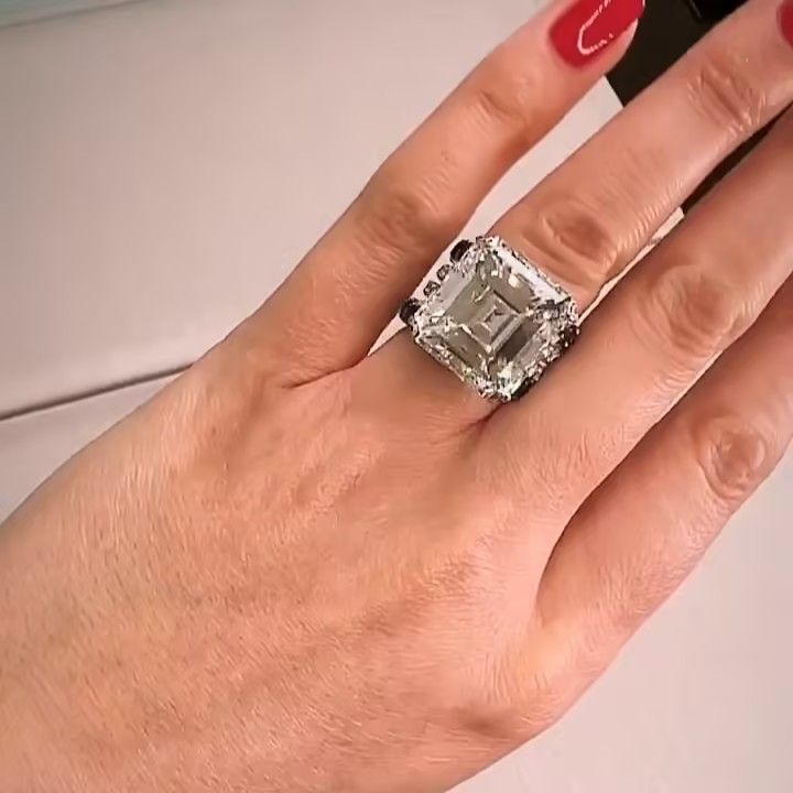 15ct Asscher Brilliant cut Ring Sets/3pcs