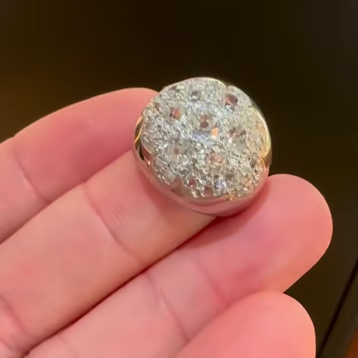 4.7ctw Pave Setting Dome Design Cocktail Ring