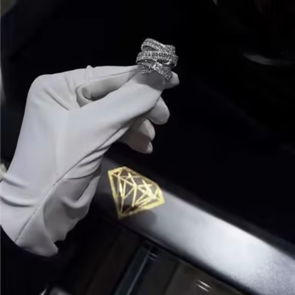 Bypass Design White Stone Cocktail Ring