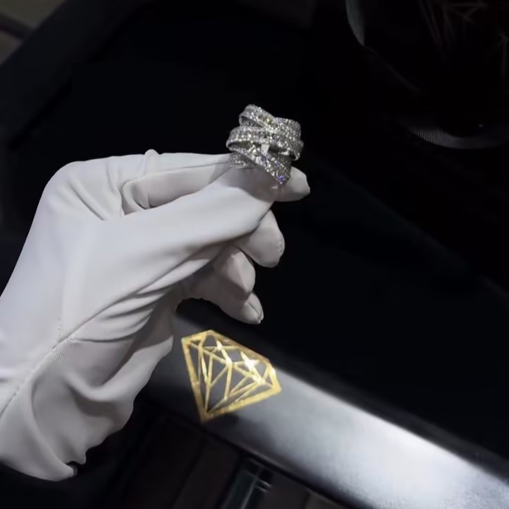 Bypass Design White Stone Cocktail Ring