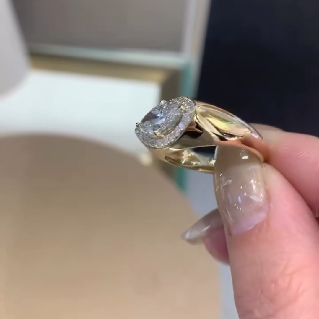 3ct East-west Design Marquise Shape White Stone Ring