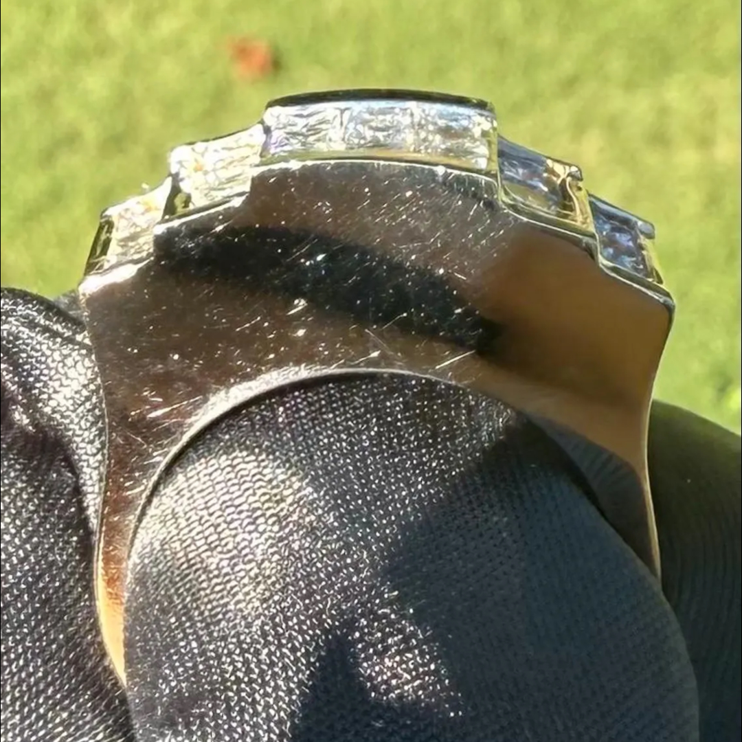 Mens 2.60 Carat Invisible Set Diamond Ring Solid 18kt White Gold