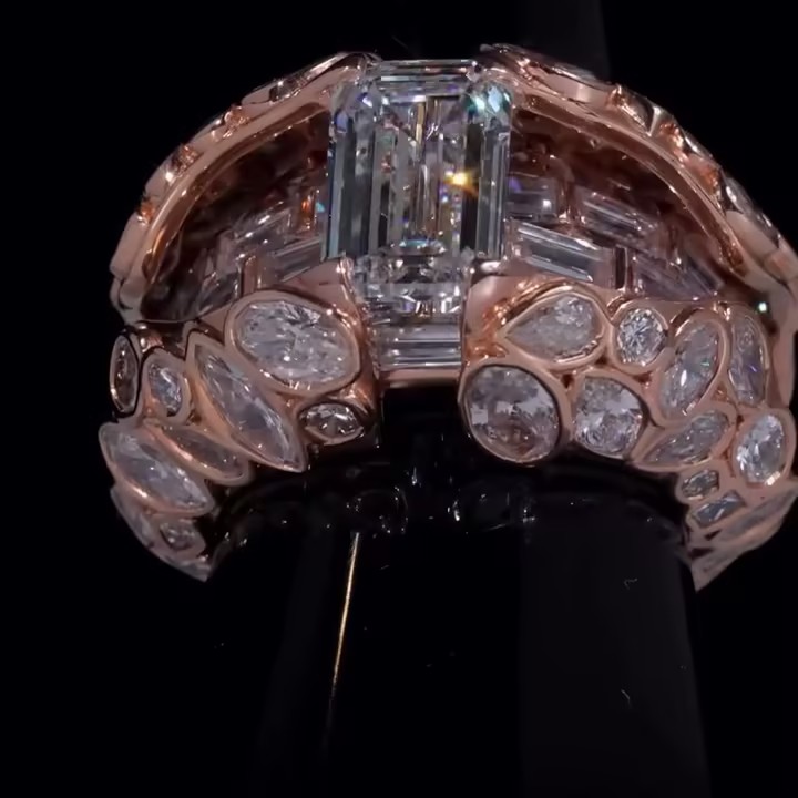 15.75ctw Multi-cut White Stone Ring for Men