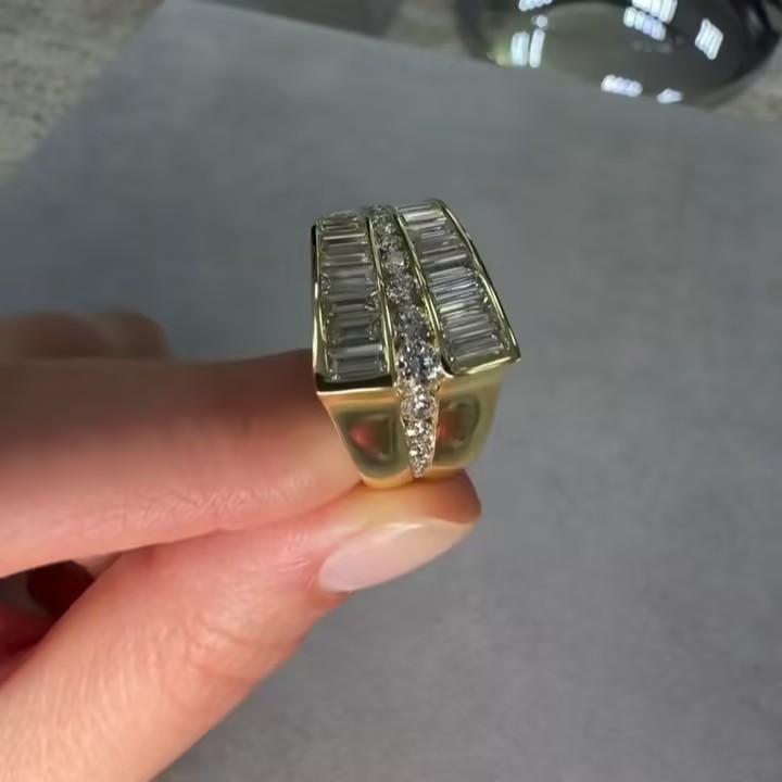 8ctw Fashion Women White Stone Split Ring
