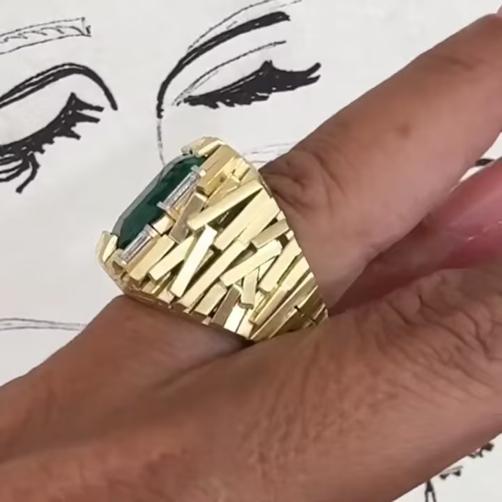 6.38ct Columbian Emerald Ring