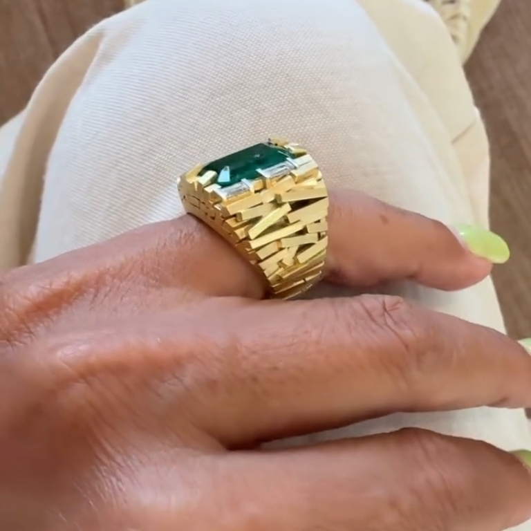 6.38ct Columbian Emerald Ring