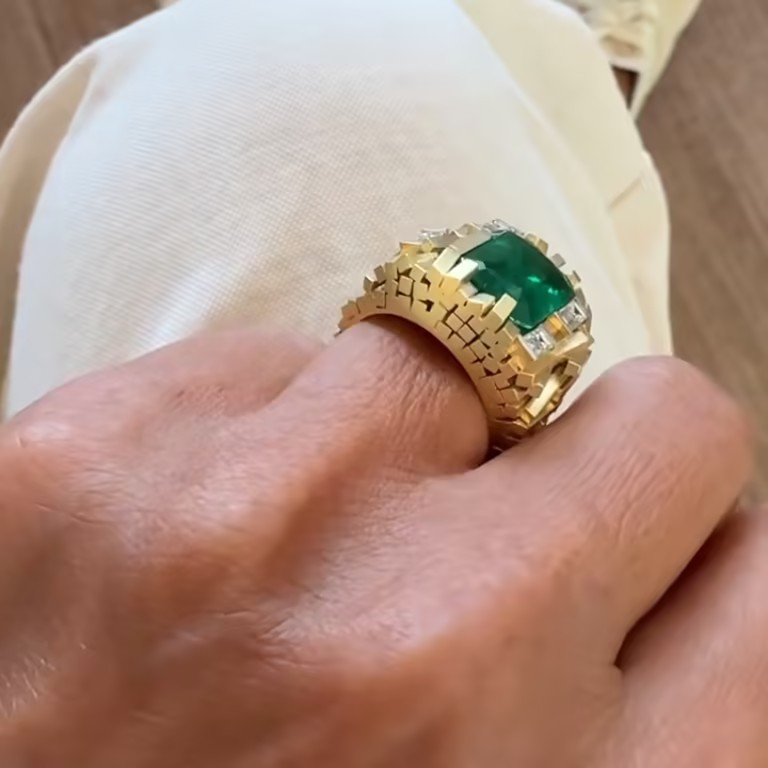 6.38ct Columbian Emerald Ring
