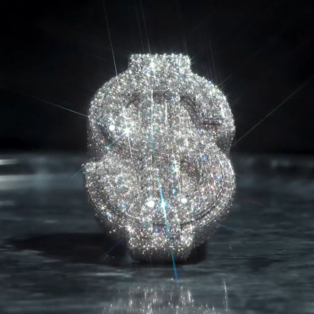 Pave Setting US Dollar Design  Ring