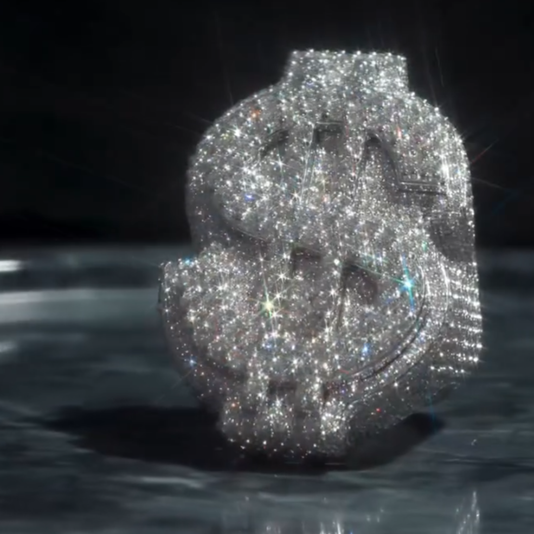 Pave Setting US Dollar Design  Ring