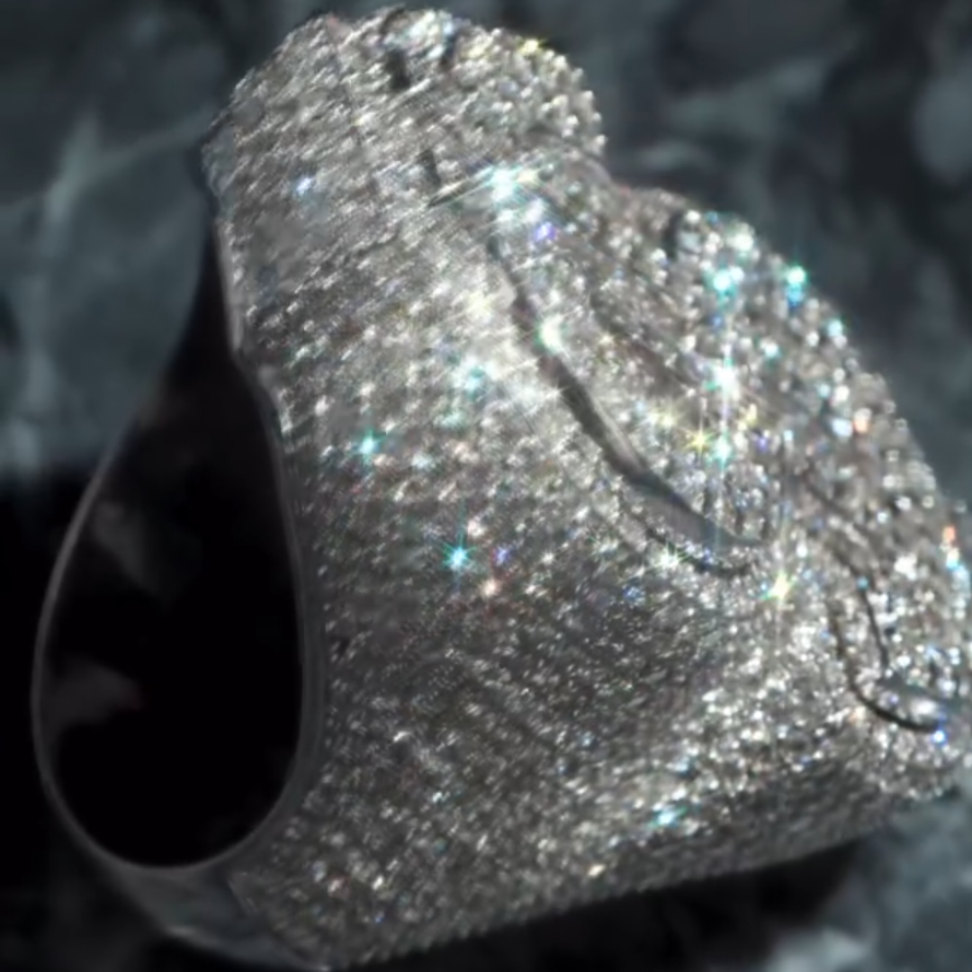 Pave Setting US Dollar Design  Ring