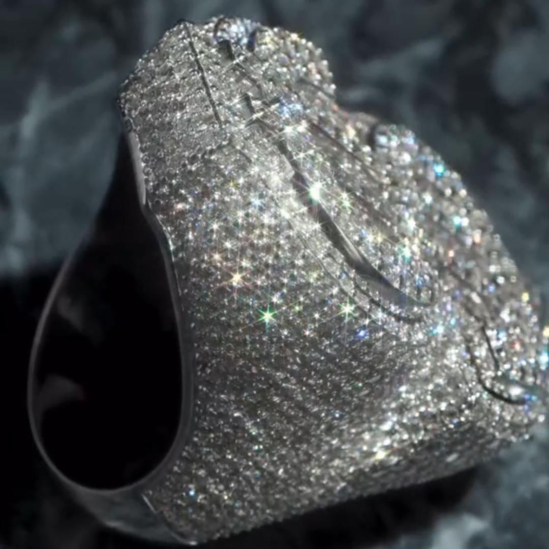 Pave Setting US Dollar Design  Ring