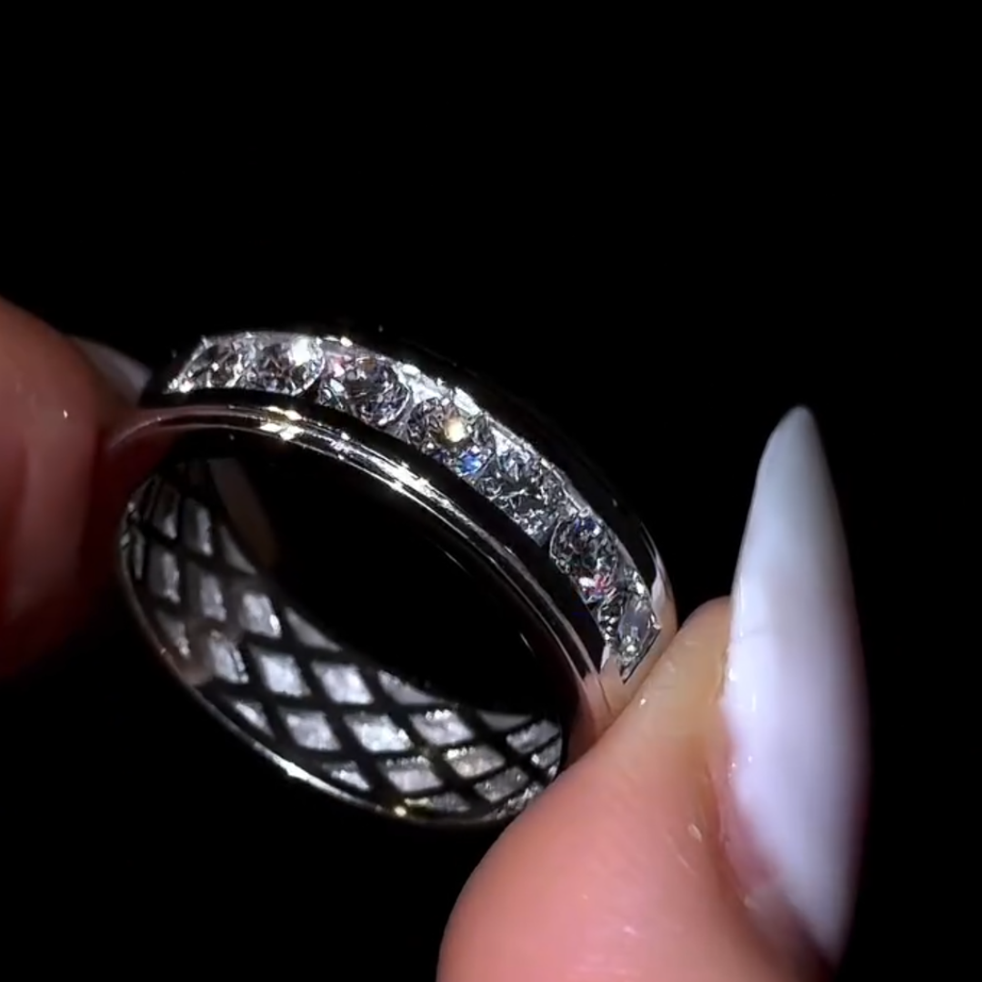6mm Stepped Edge Band Ring in 925 Sterling Silver