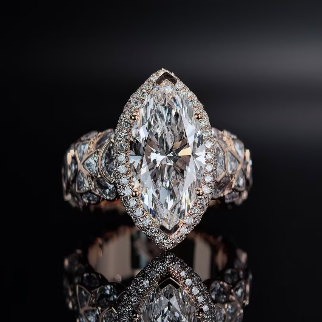 7ct Marquise Cut Celestial Ring