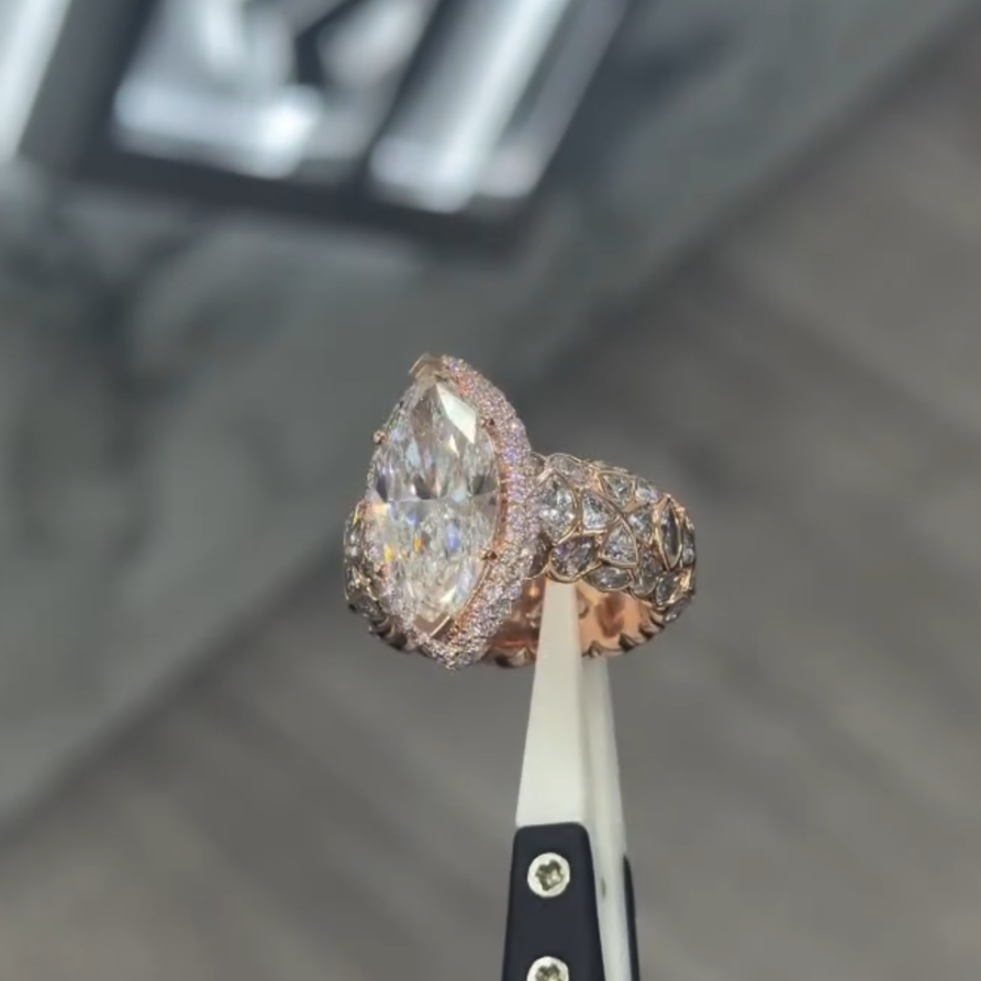 7ct Marquise Cut Celestial Ring