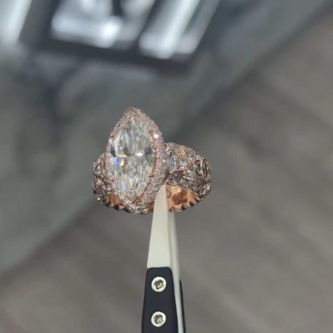 7ct Marquise Cut Celestial Ring