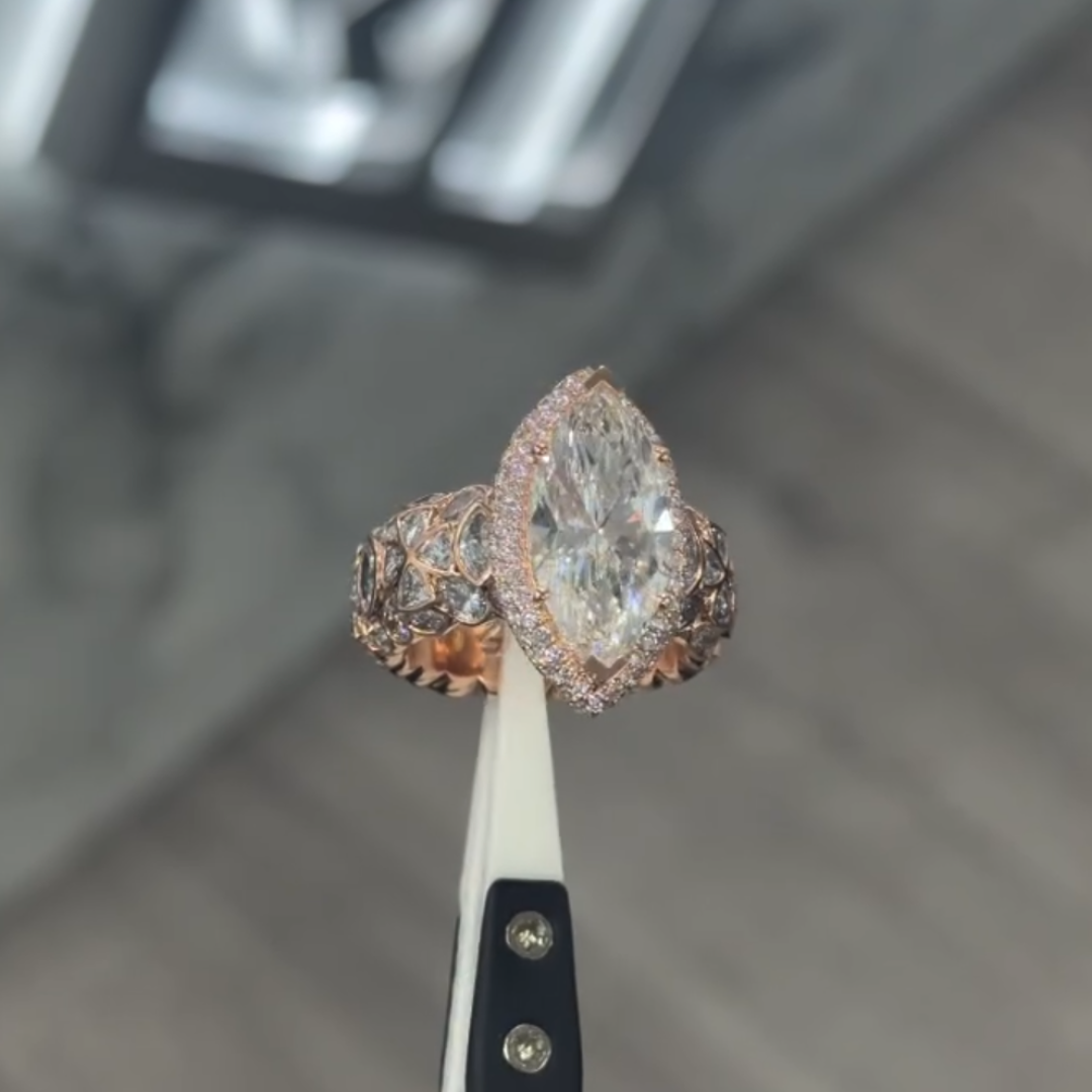 7ct Marquise Cut Celestial Ring