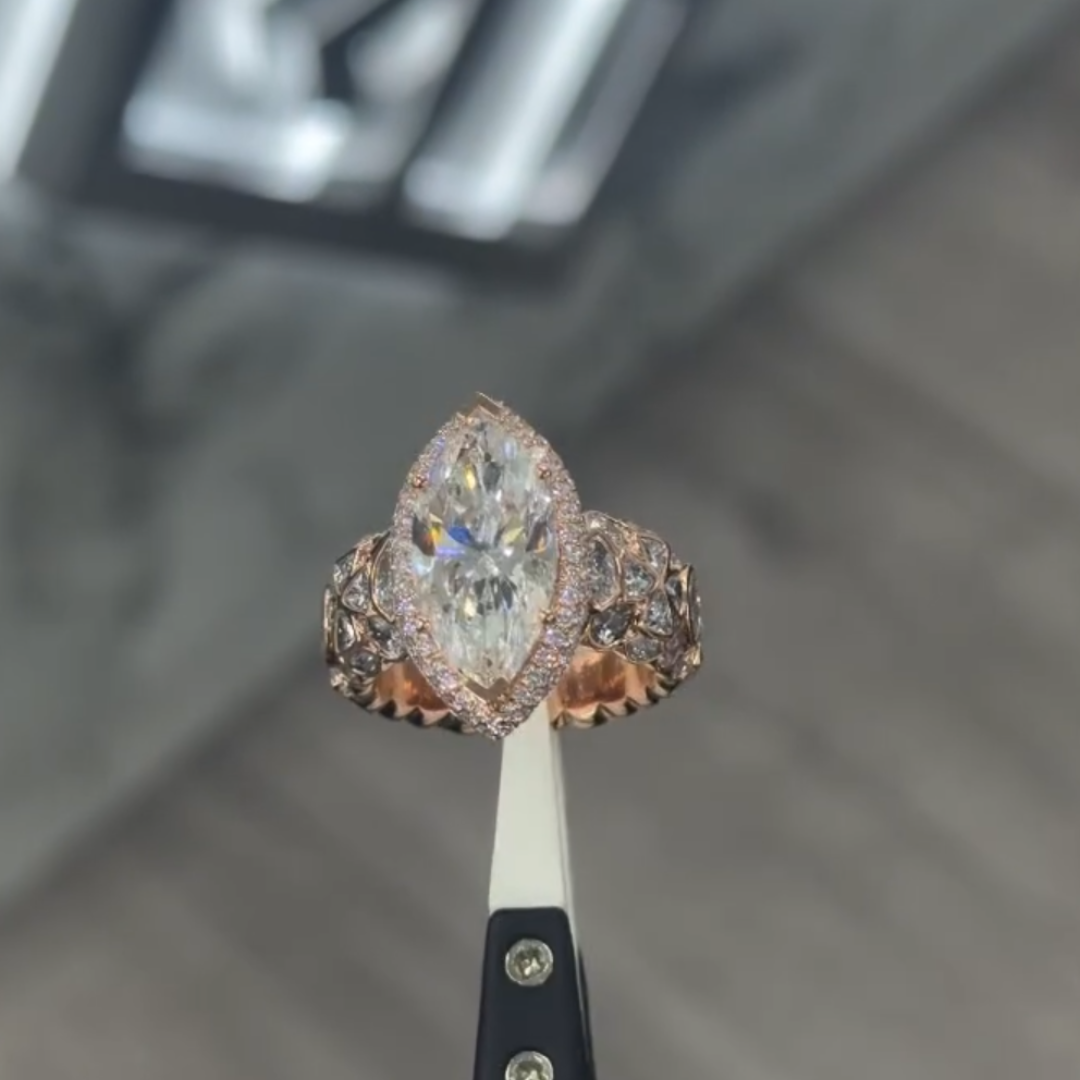 7ct Marquise Cut Celestial Ring