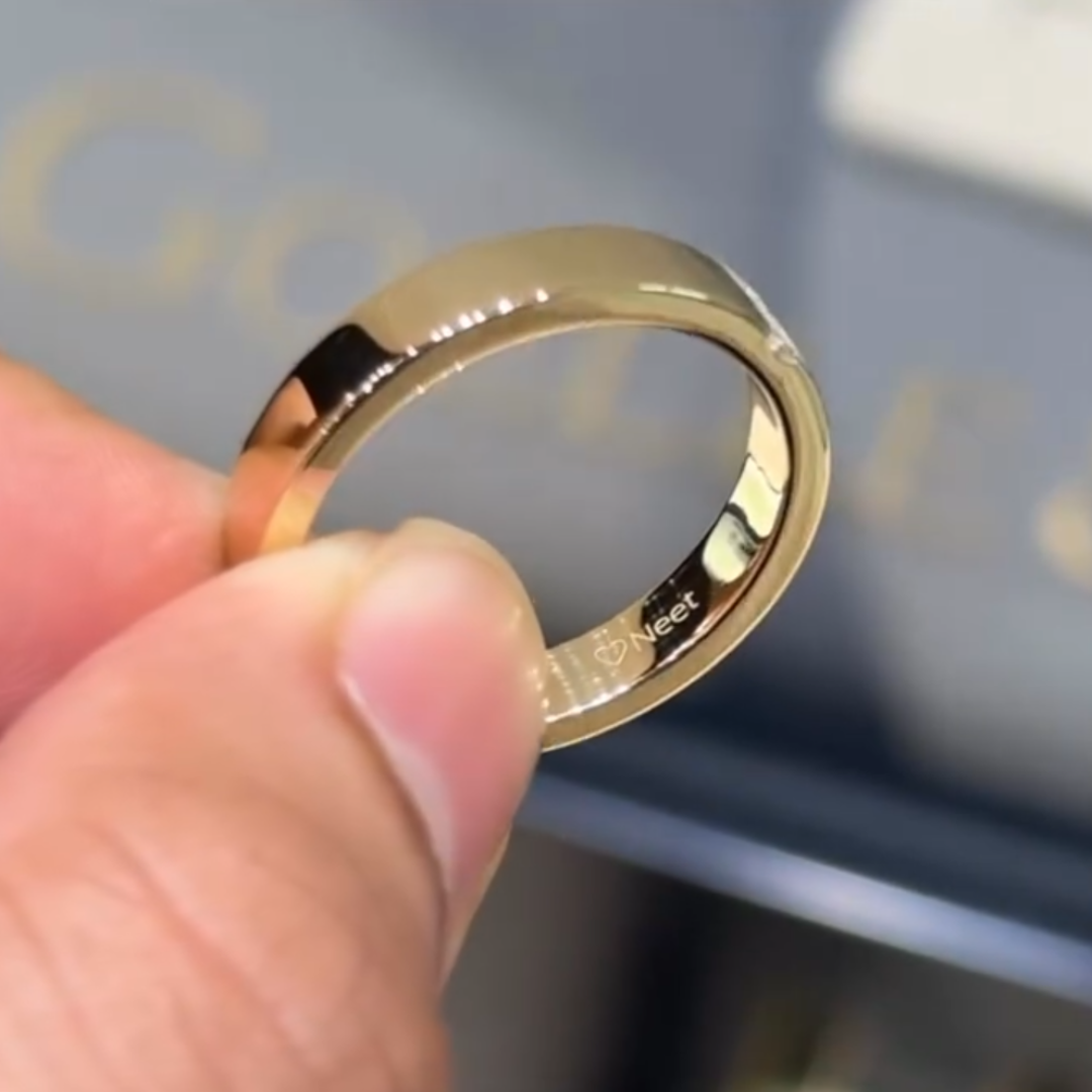 4mm 0.15ct Baguette Cut White Stone Men's Eternity Ring