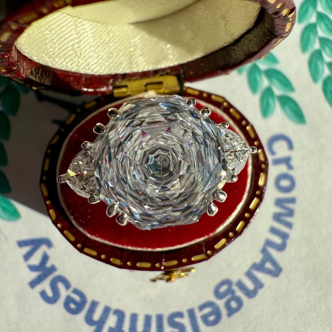 5 Ct Rose Cut Three Stones Anniversary Ring Statement Ring 
