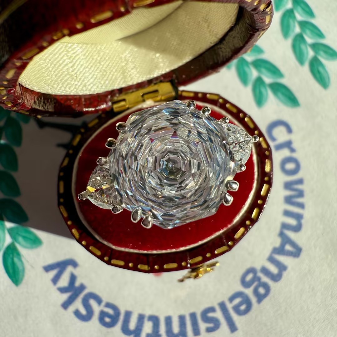 5 Ct Rose Cut Three Stones Anniversary Ring Statement Ring 