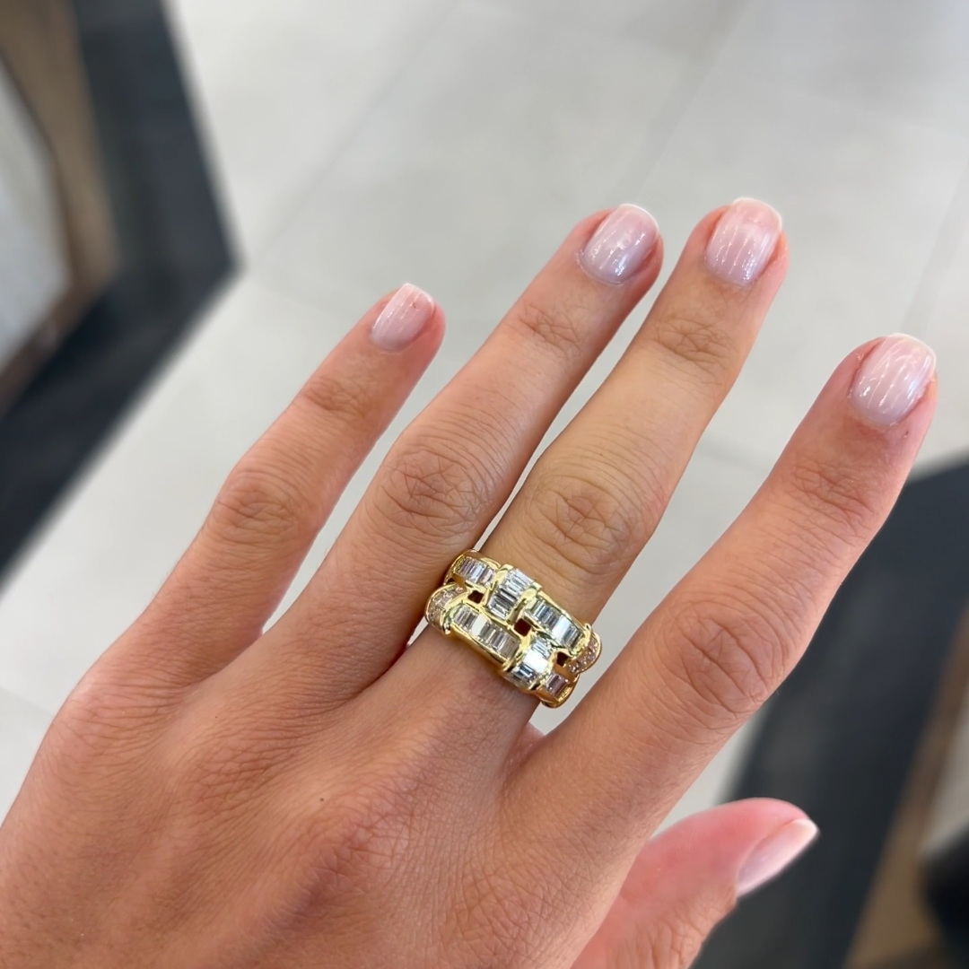 5.25ctw Basket Weave Eternity Ring