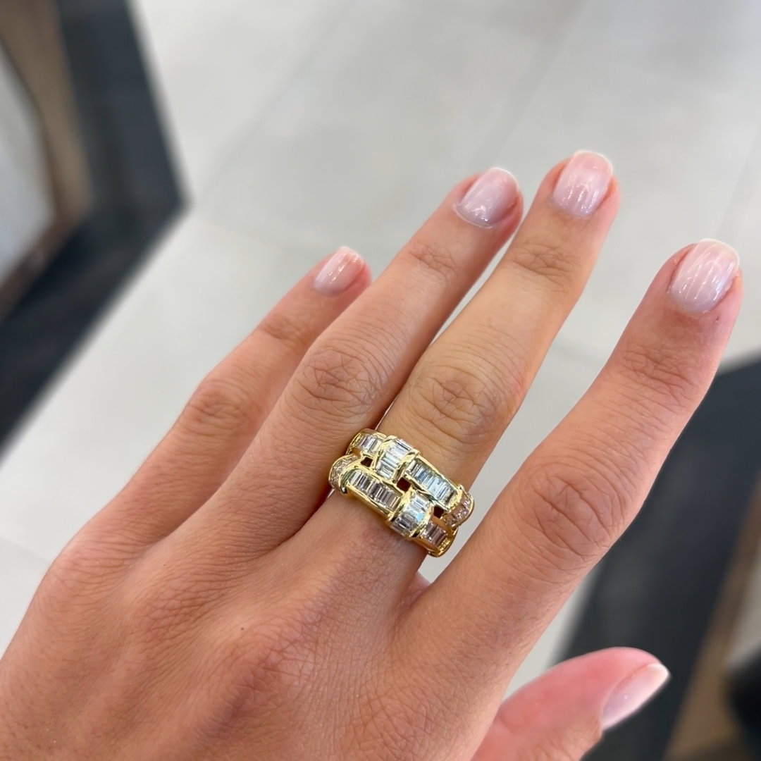 5.25ctw Basket Weave Eternity Ring