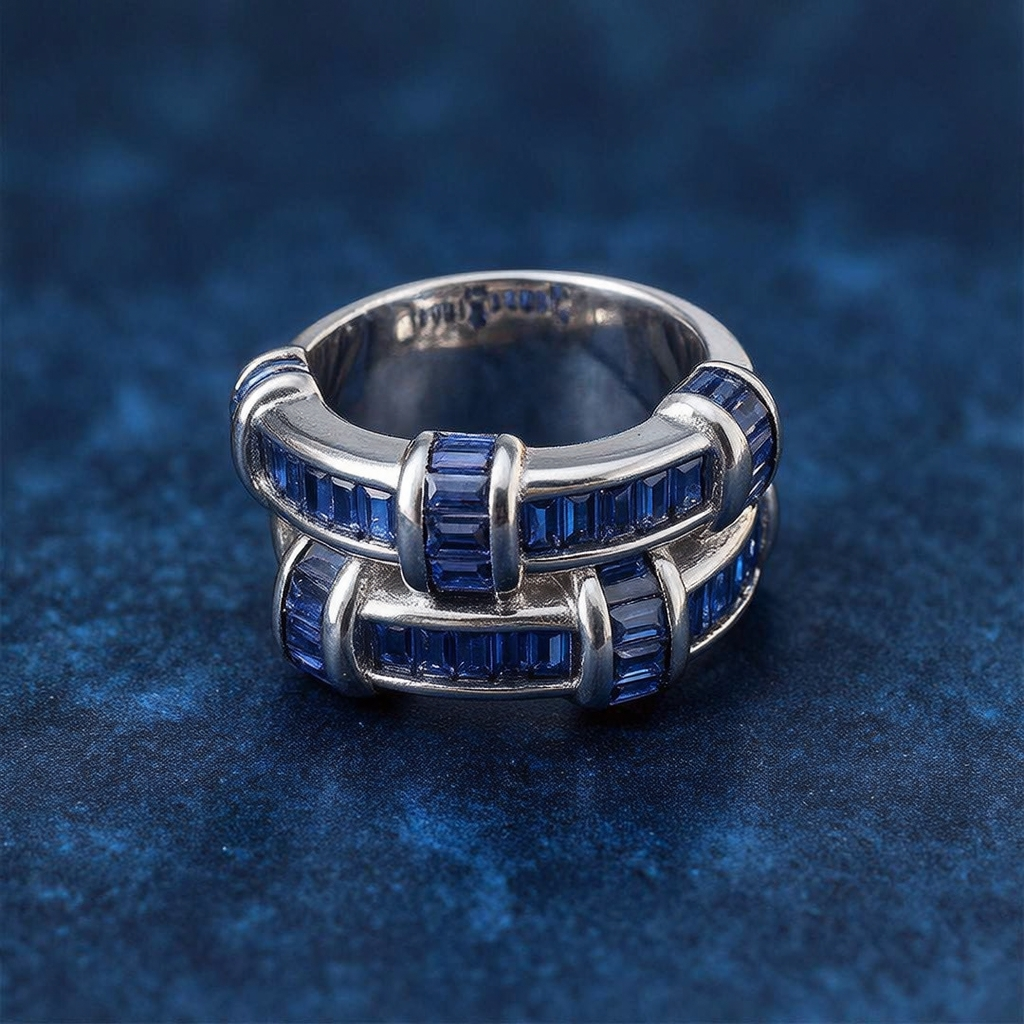 5.25ctw Emerald Cut Sterling Silver Handmade Ring