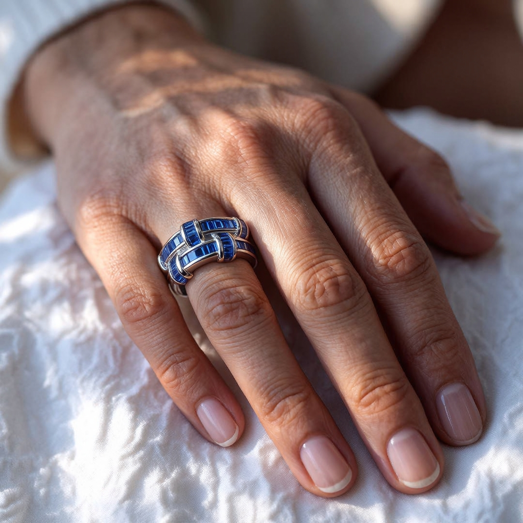 5.25ctw Emerald Cut Sterling Silver Handmade Ring