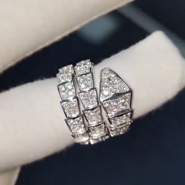 Handmade White Gemstone Classic Spirit Snake Silver Fine Ring