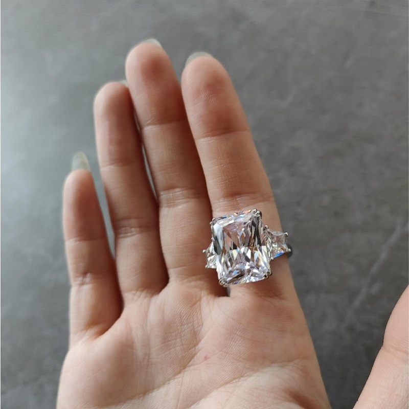 6.0 Ct "Dreamy Wedding" White Sterling Silver Bridal Ring