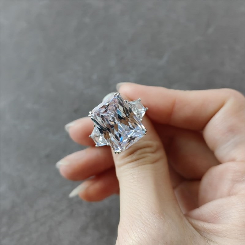 6.0 Ct "Dreamy Wedding" White Sterling Silver Bridal Ring