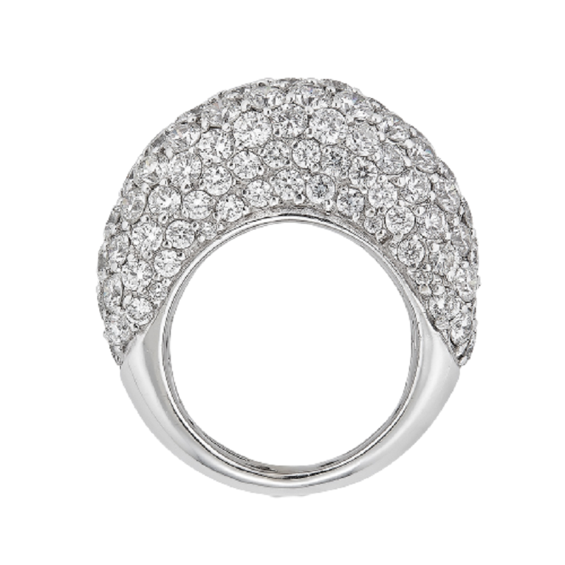 7.30 Carats Round Cut Diamonds Dome Ring