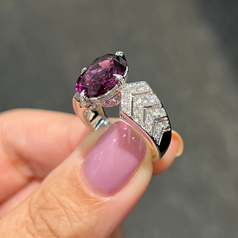 5.48ct Oval Cut Ring Set With Natural Diamonds In 18K White Gold Fine Jewelry