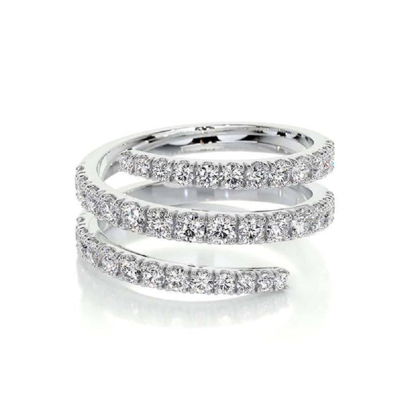 1.0 Carat Unique Round Cut Wedding Band