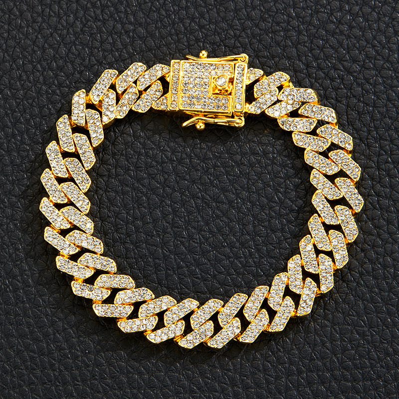 12MM Men's Punk Vintage Full Diamond Hip Hop Necklace