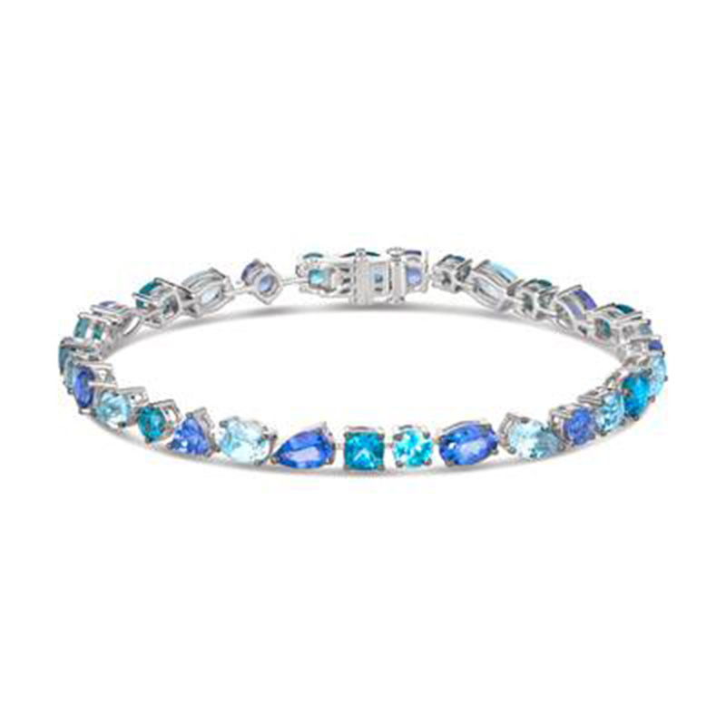 10.5ctw Multi-Cut Sea Wave Handmade Bracelet