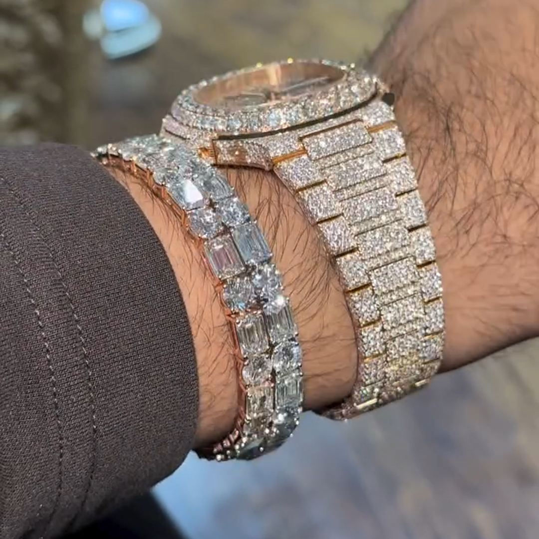 15ct Emerald Cut Zircon Sterling Silver Handmade Bracelets