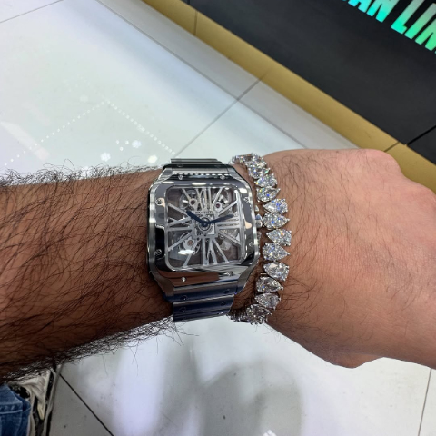 20ct Pear-cut Zircon Sterling Silver Handmade Bracelet